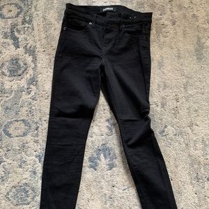 Black skinny stretch jeans